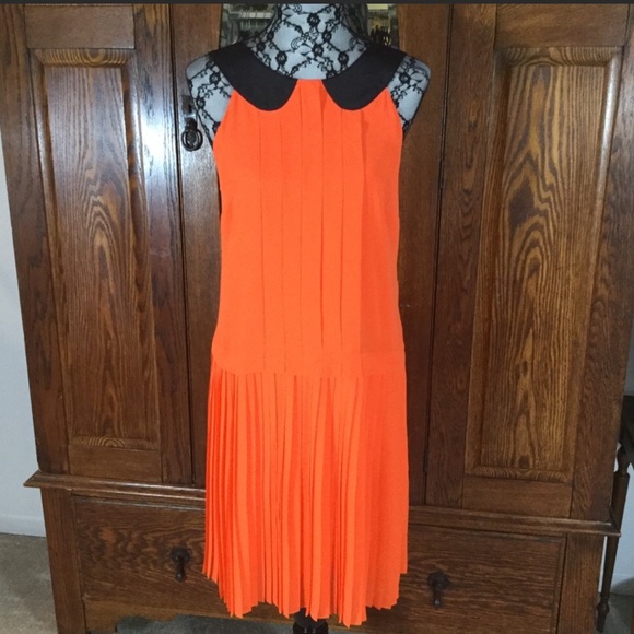 Walter Baker Dresses & Skirts - Walter Baker Orange Sleeveless Drop Waist Dress